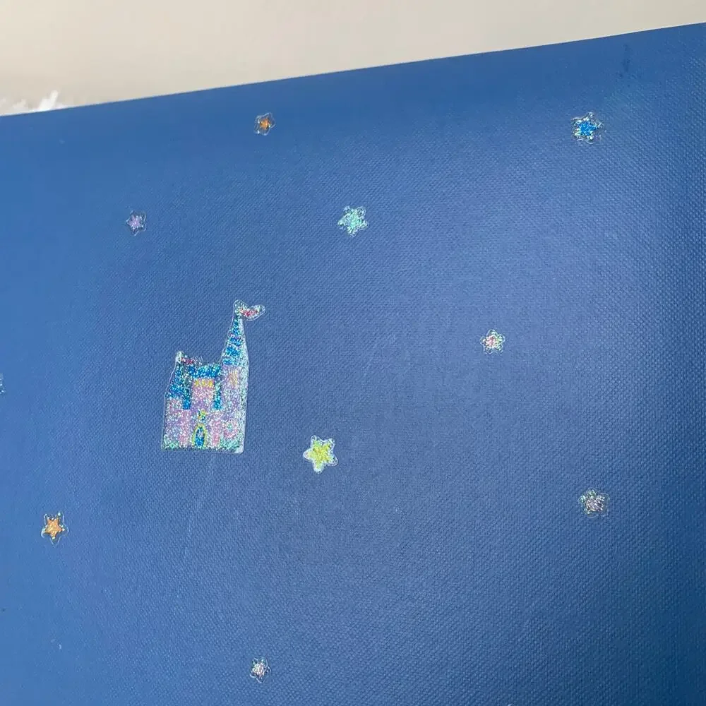8 x 8 scrapbook Blue Front Decorated with Stickers No other flaws
